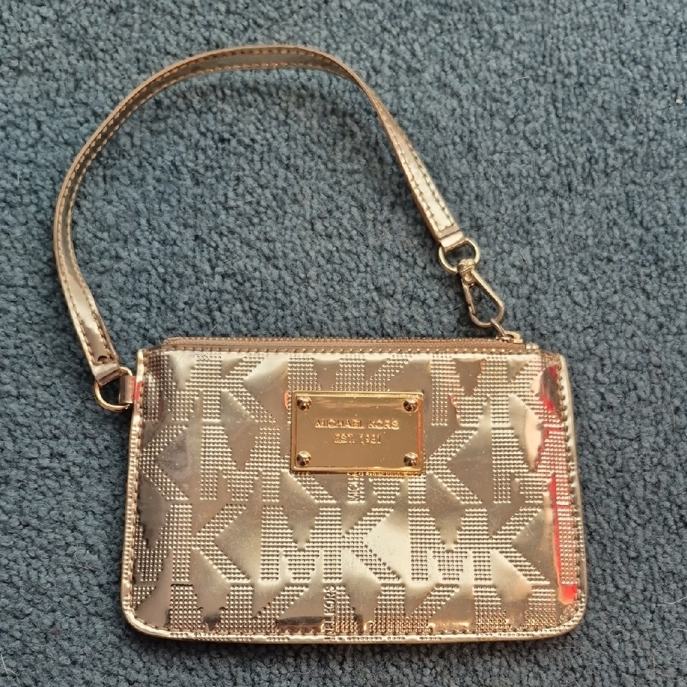 Michael Kors Metallic Gold Wristlet
